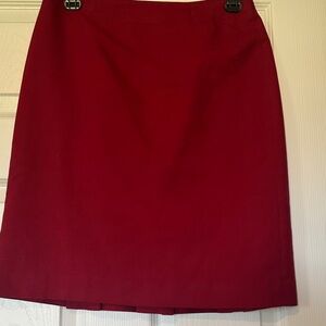 Ann Taylor Rich Red A-Line Skirt